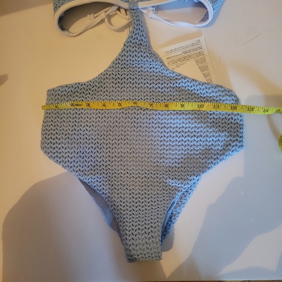 Onia Blue Crochet Cutout One-Piece Swimsuit NWT - Picture 8 of 8